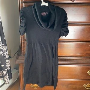 Cowl Neck Mid Sleeve Sweater Dress